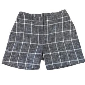 White House Black Market 5" Plaid Preppy Shorts 10 Pleated Ruffle Waist Pockets